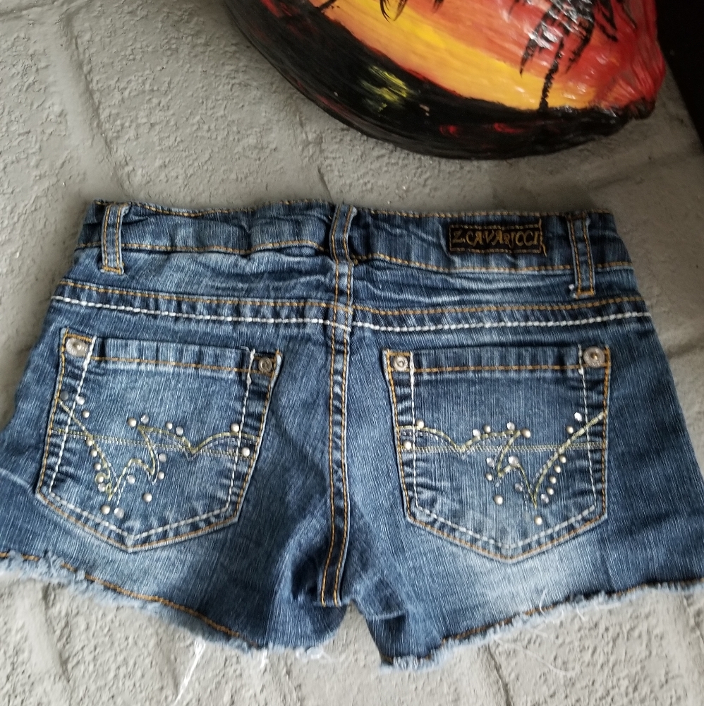 Z. CAVARICCI acid wash cut off shorts girls sz 14 - Picture 2 of 11